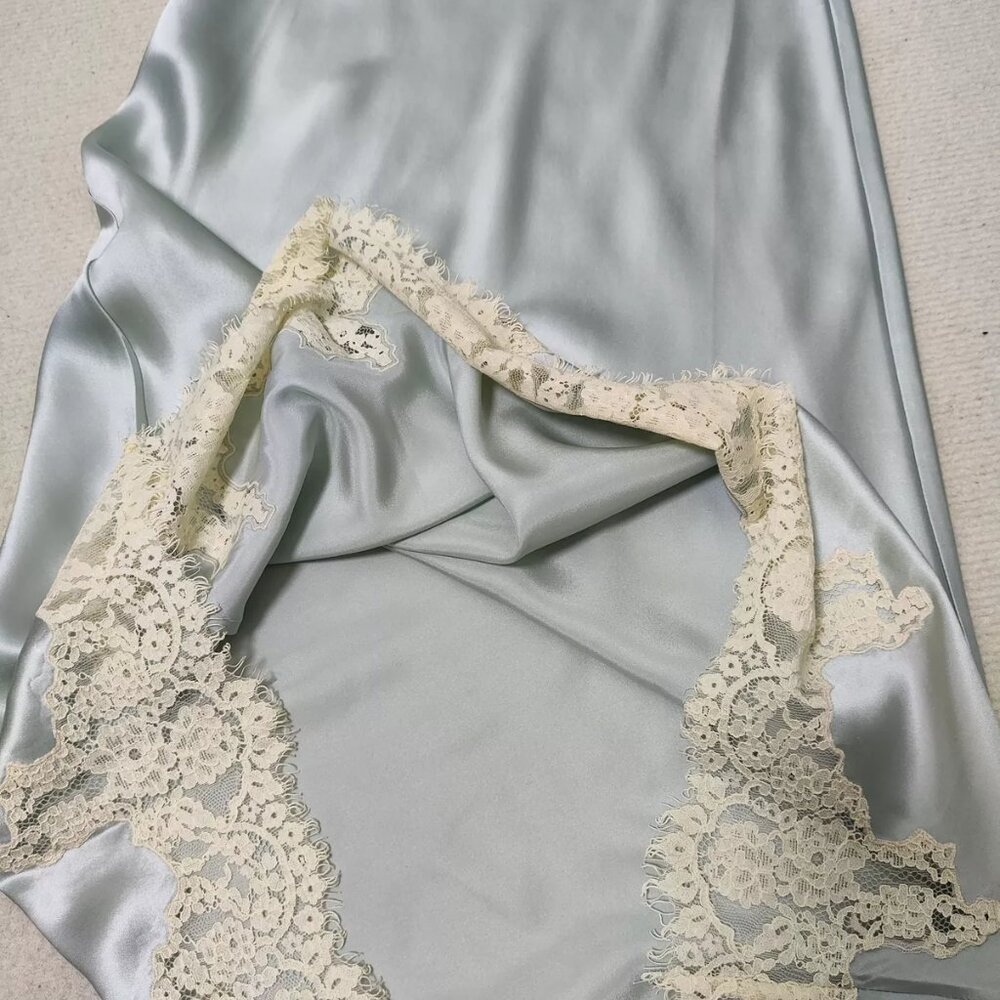 Doen Ladies Lace Midi Silks A-line Skirt - Picture 9 of 14